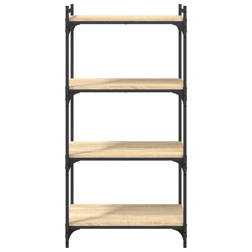 vidaXL Librería 4 estantes madera ingeniería roble Sonoma 60x30x120 cm