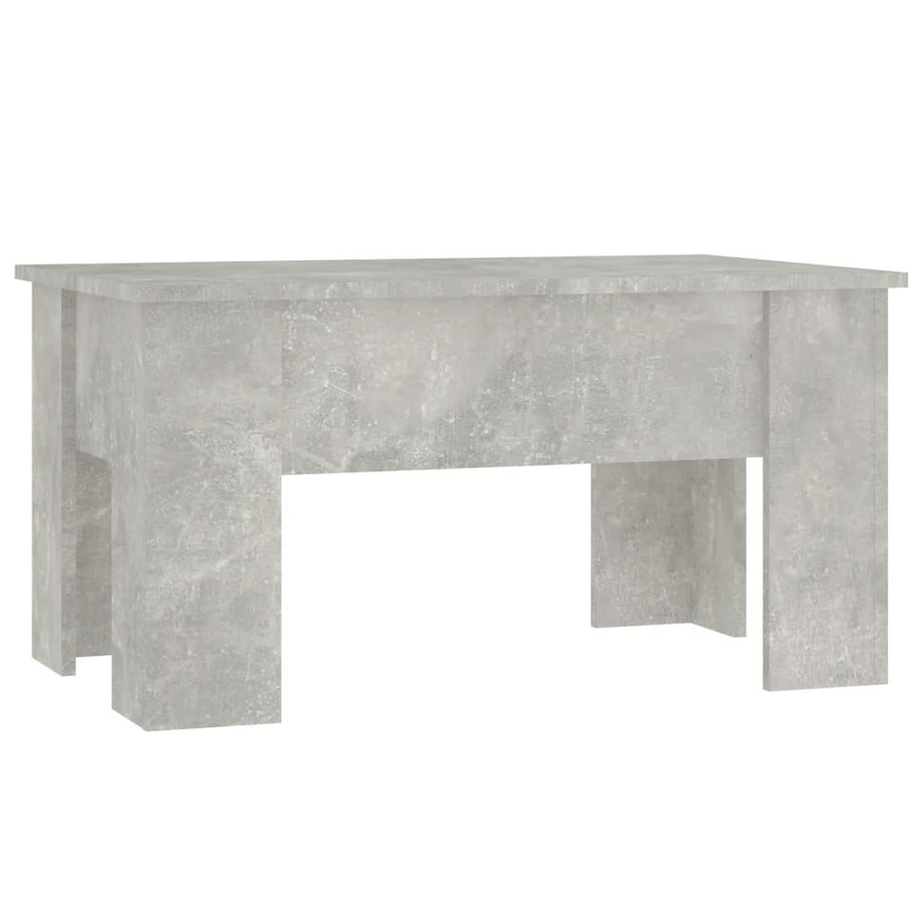 vidaXL Mesa de centro madera de ingeniería gris hormigón 79x49x41 cm