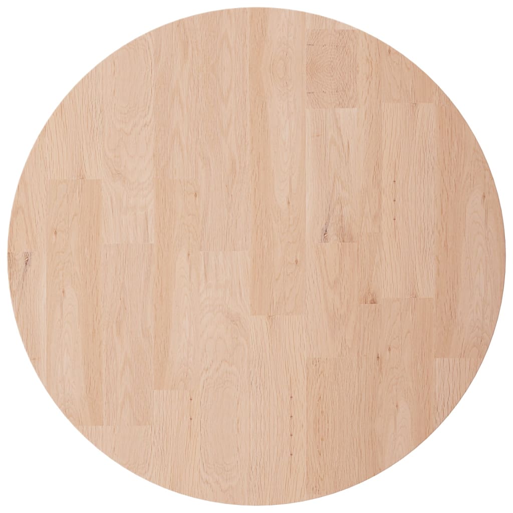 vidaXL Superficie de mesa redonda madera de roble sin tratar Ø50x2,5cm