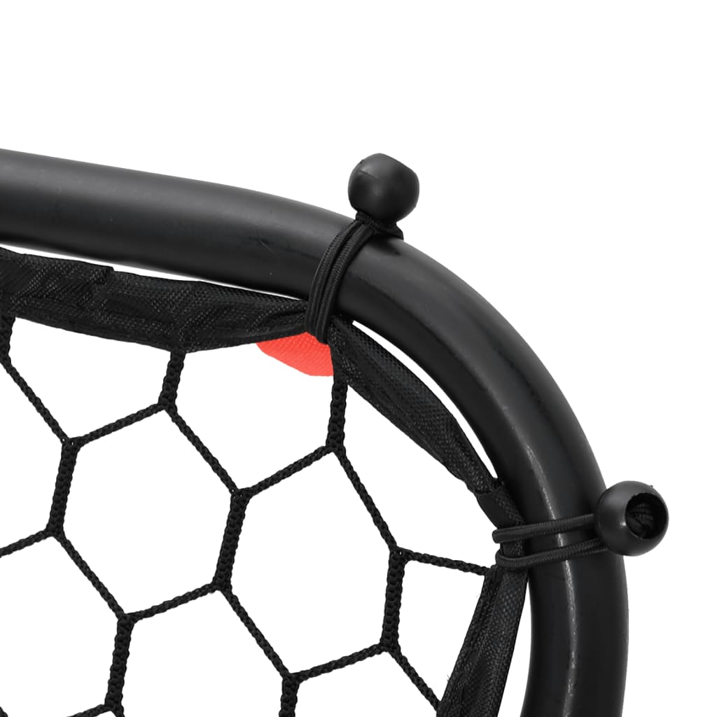 vidaXL Rebotador de fútbol ajustable acero negro 84x73x60-80 cm