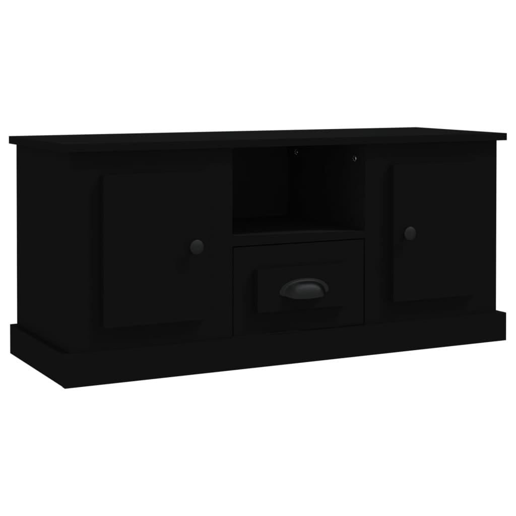 vidaXL Mueble para TV madera contrachapada negro 100x35,5x45 cm