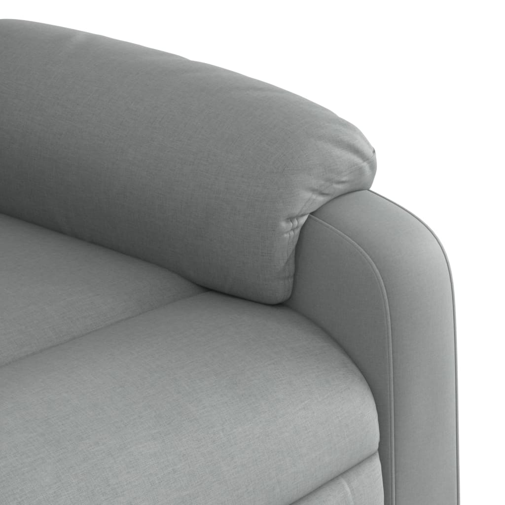 vidaXL Sillón reclinable de tela gris claro