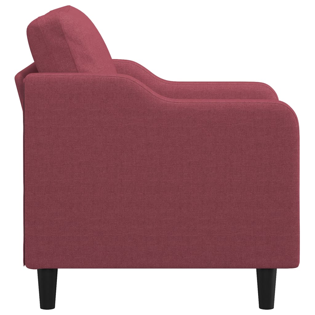 vidaXL Sillón de tela rojo tinto 60 cm