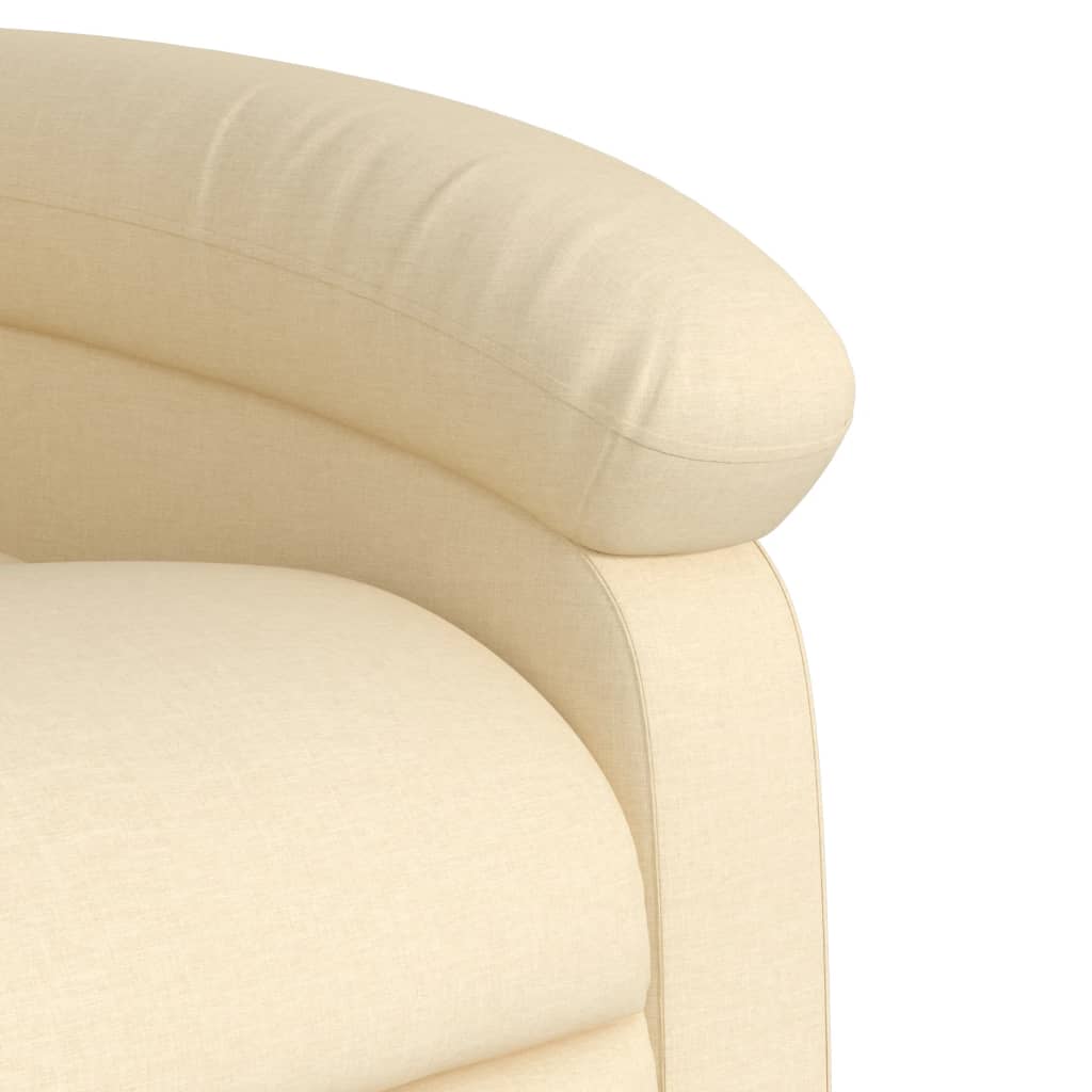 vidaXL Sillón reclinable eléctrico de tela crema