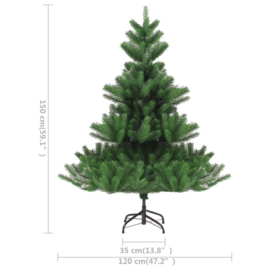 vidaXL Árbol de Navidad abeto Nordmann con LEDs y bolas verde 150 cm