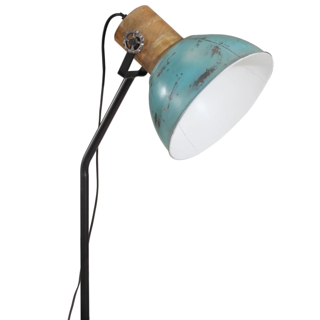 vidaXL Lámpara de pie azul desgastado 25 W E27 30x30x100-150 cm
