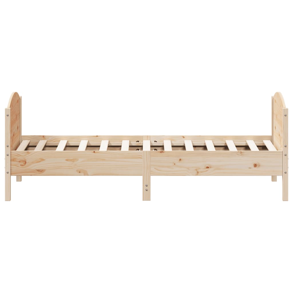 vidaXL Estructura de cama sin colchón madera maciza pino 75x190 cm