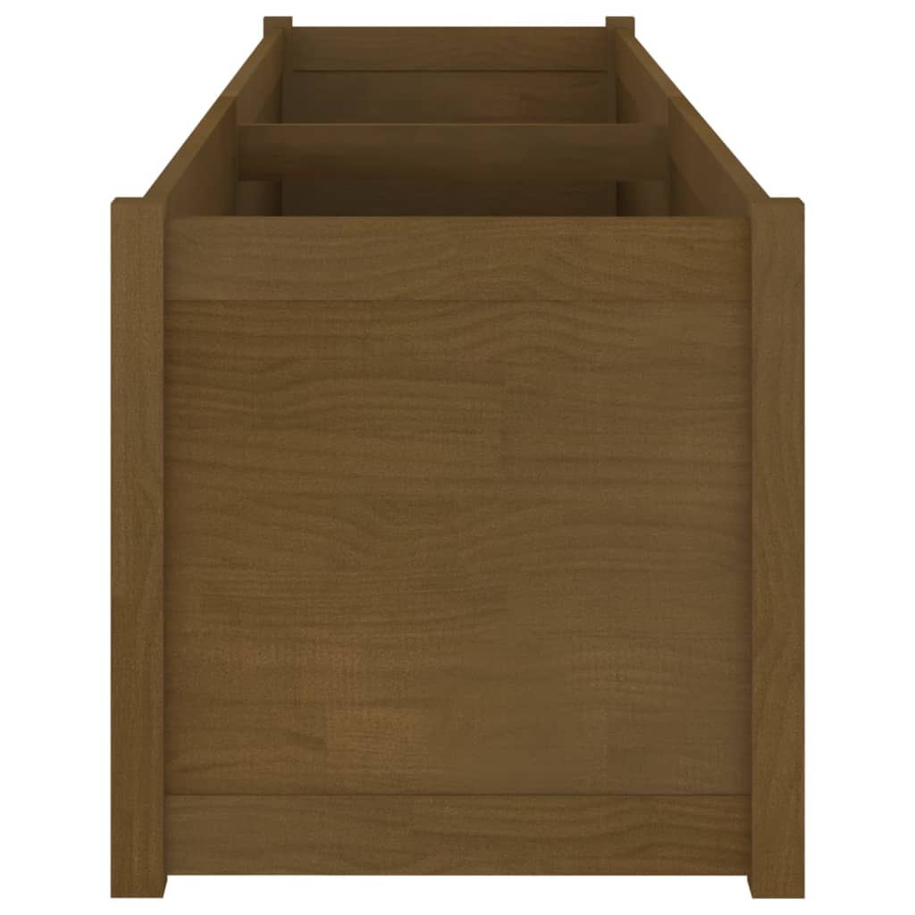 vidaXL Jardinera de madera maciza de pino marrón miel 200x50x50 cm