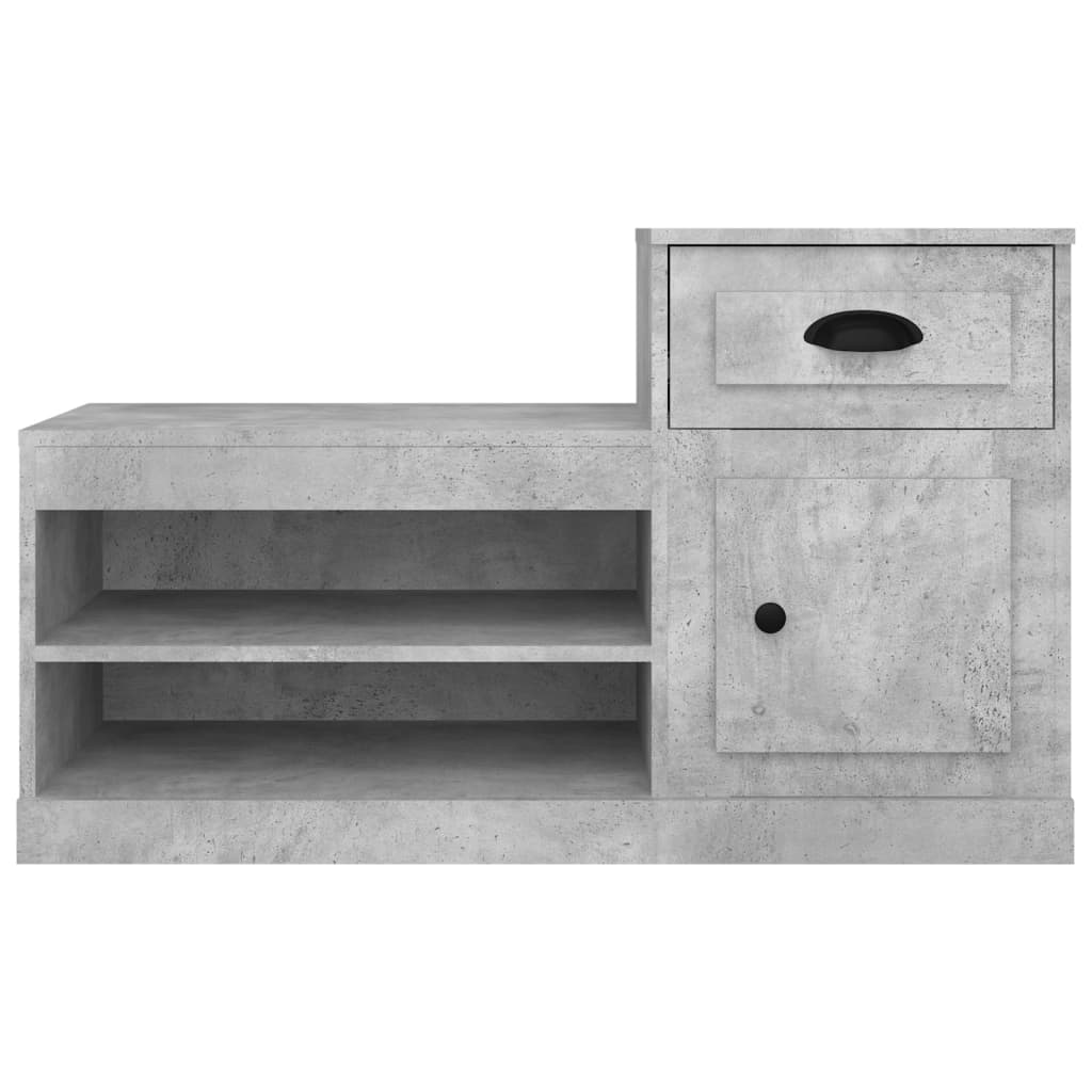 vidaXL Mueble zapatero madera contrachapada gris hormigón 100x42x60 cm