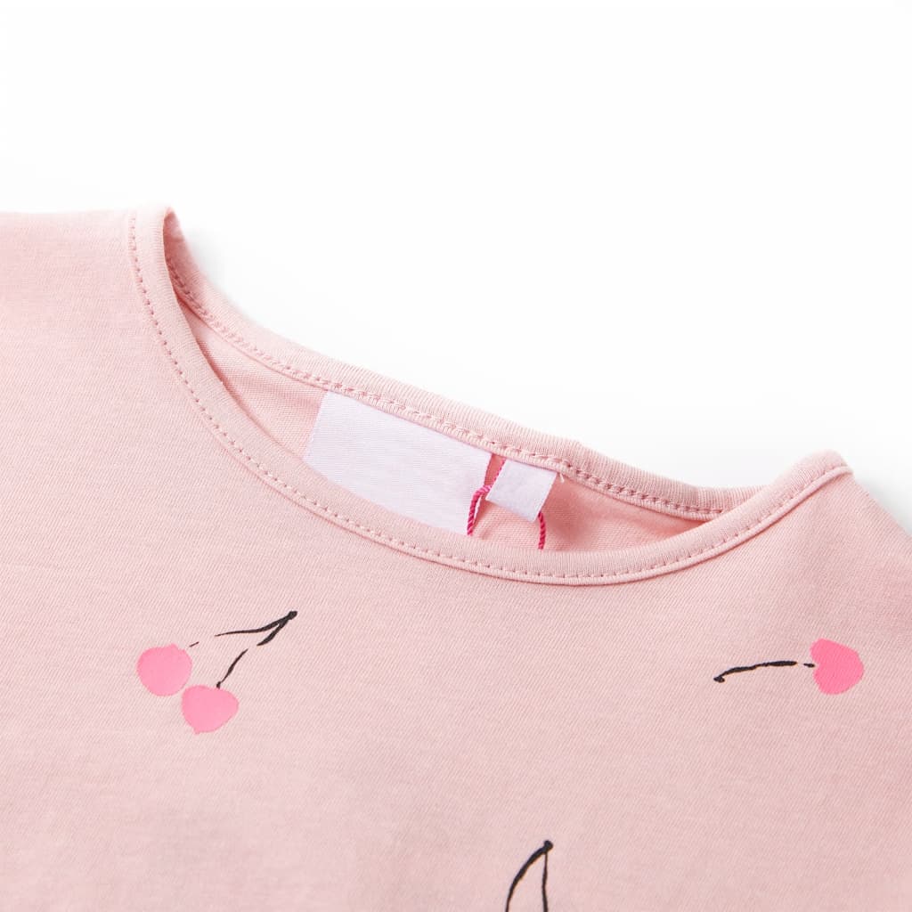 Camiseta infantil rosa claro 92