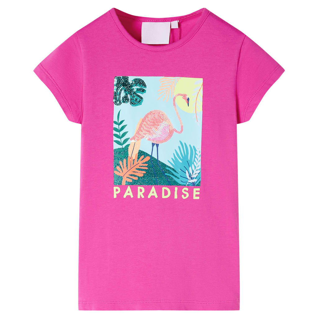 Camiseta infantil rosa oscuro 104