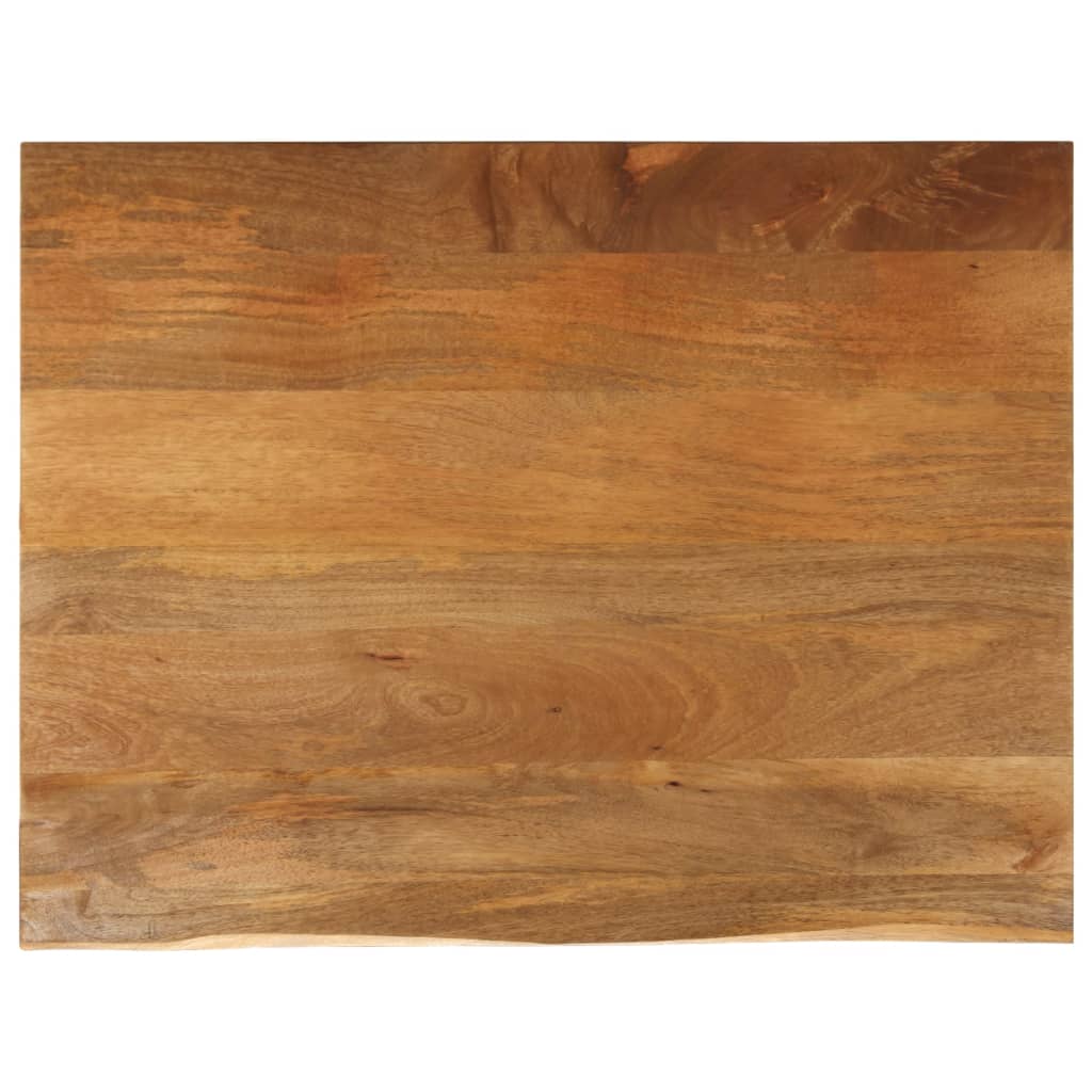 vidaXL Tablero de mesa borde natural madera maciza mango 110x80x3,8 cm