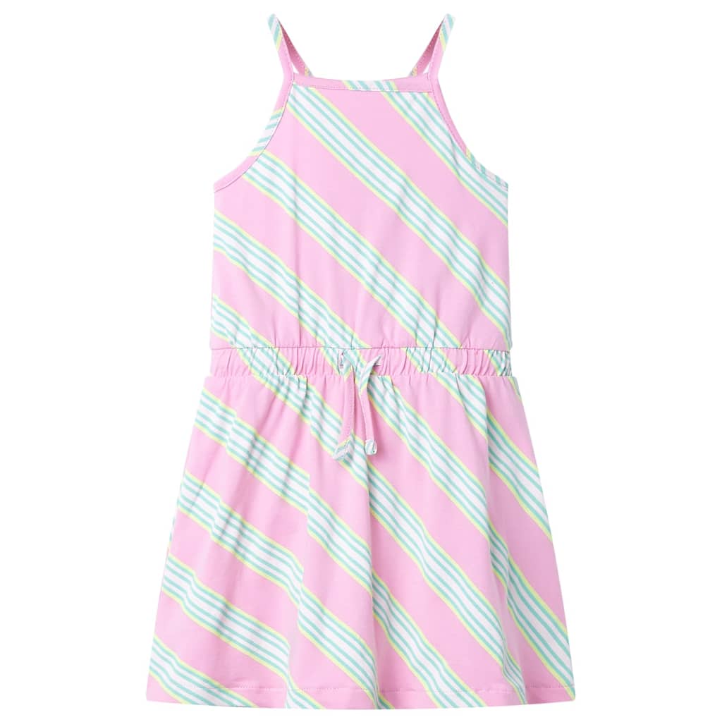 Vestido infantil sin mangas con cordón rosa 128