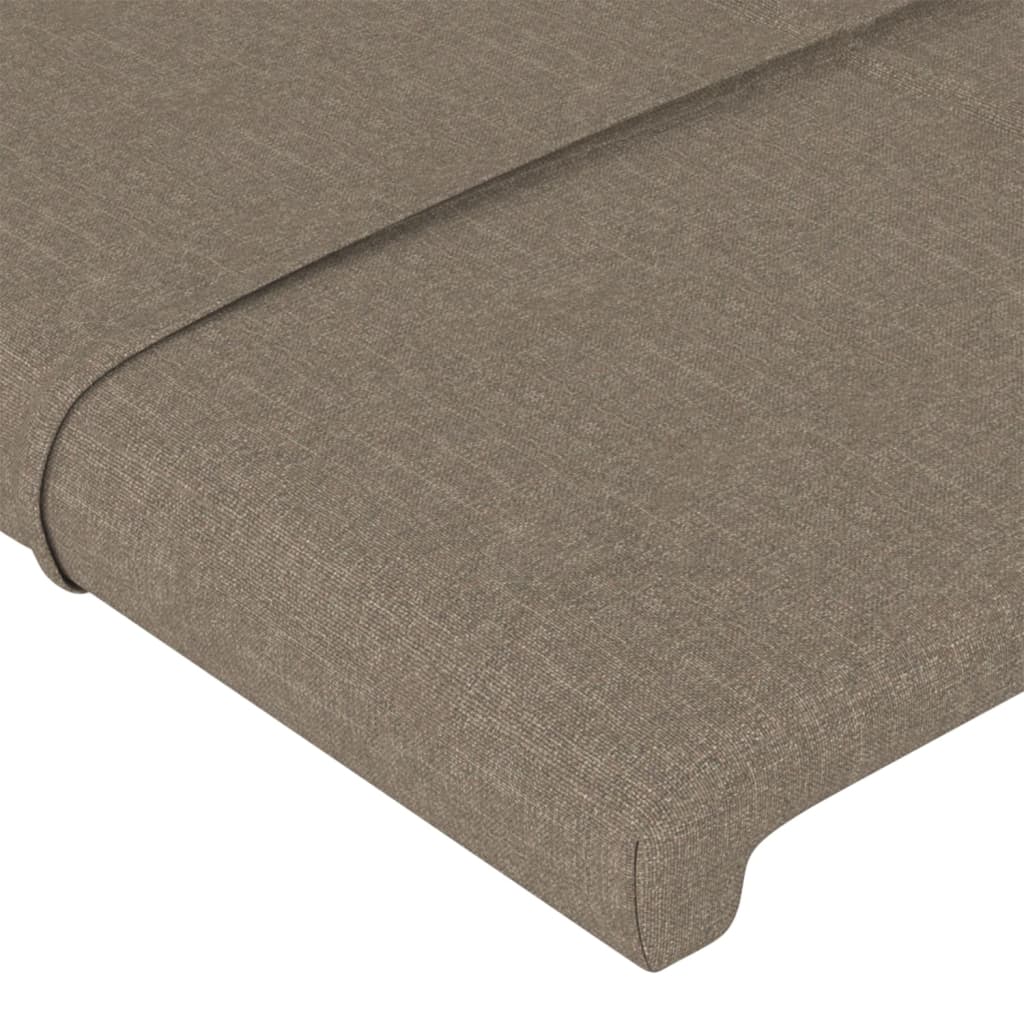 vidaXL Cabecero con orejas de tela gris taupe 147x23x118/128 cm