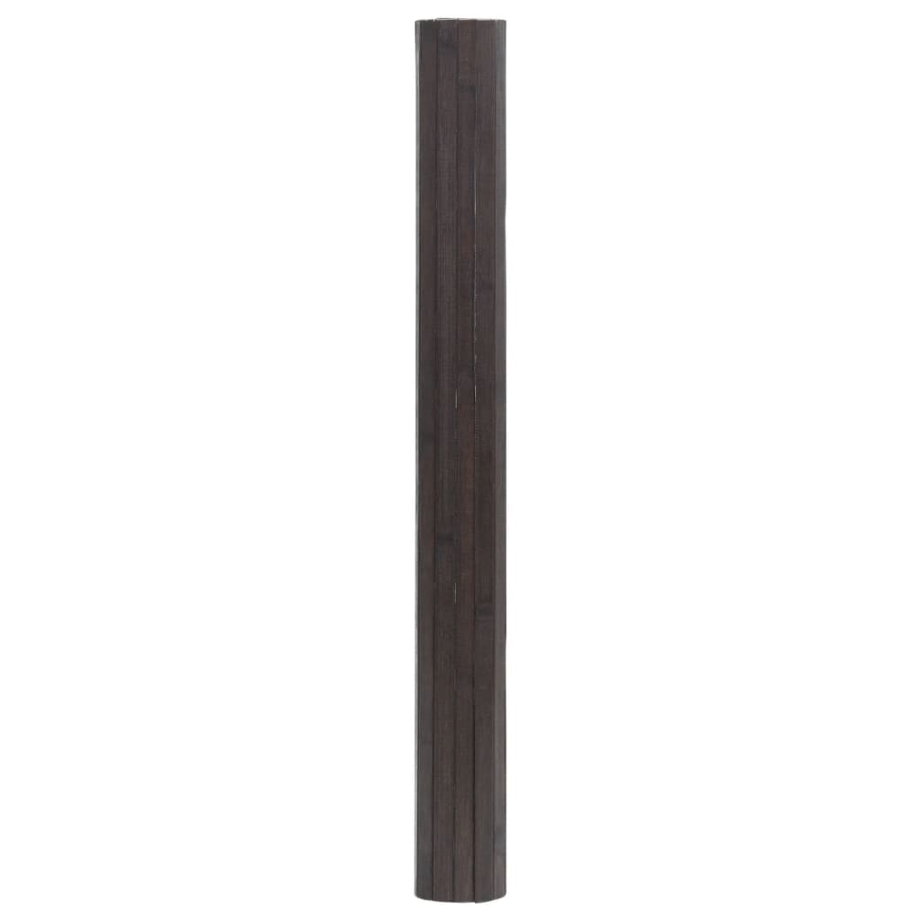 vidaXL Alfombra rectangular bambú marrón oscuro 100x200 cm