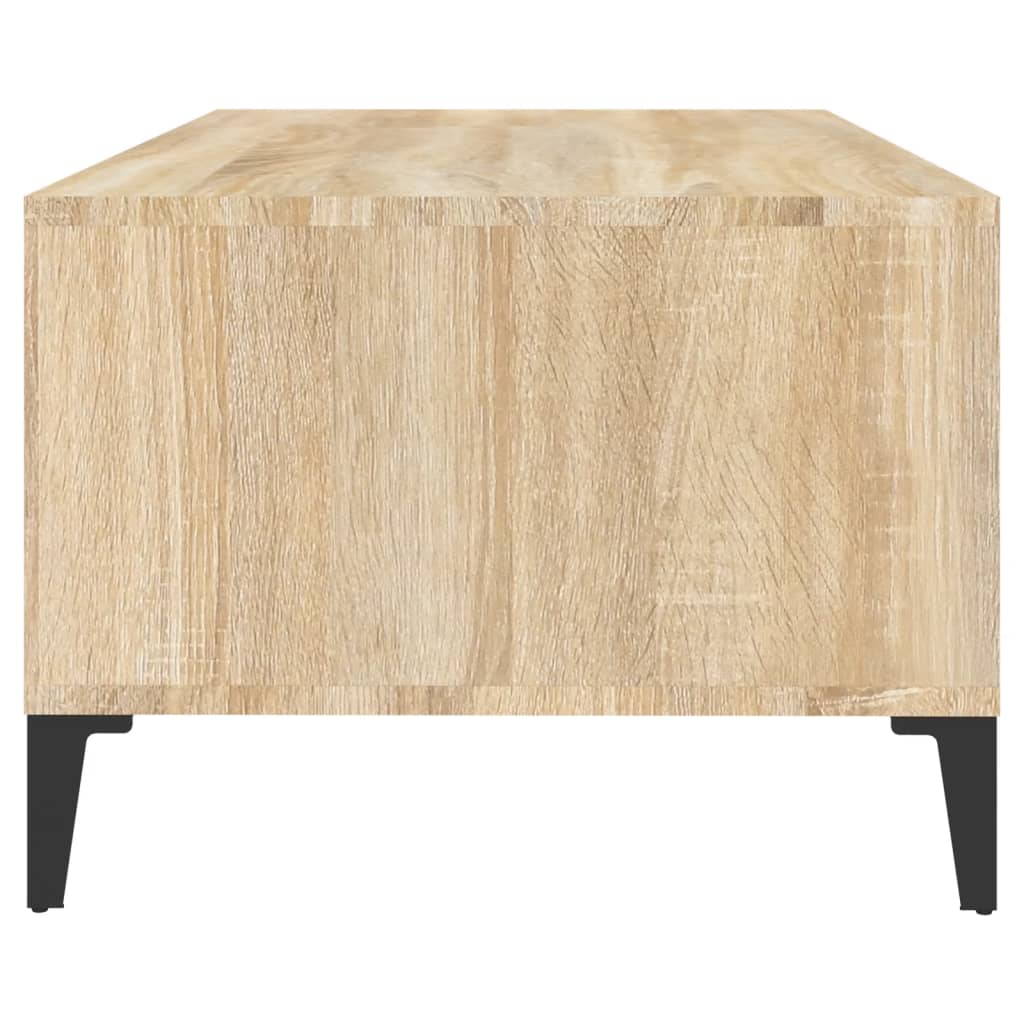 vidaXL Mesa de centro madera contrachapada roble Sonoma 90x50x36,5 cm