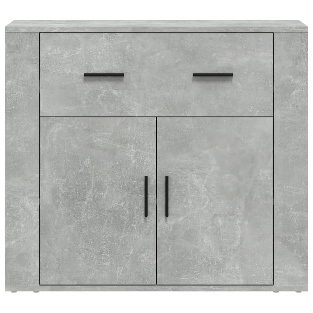 vidaXL Aparador de madera contrachapada gris hormigón 80x33x70 cm