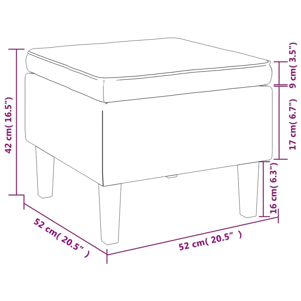 vidaXL Taburete con patas de madera terciopelo azul