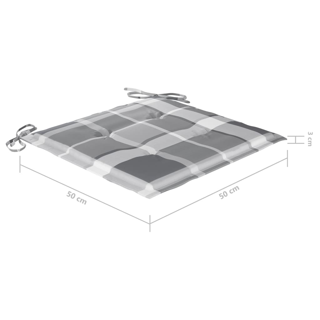 vidaXL Sillas comedor de jardín y cojines 4 uds madera maciza acacia