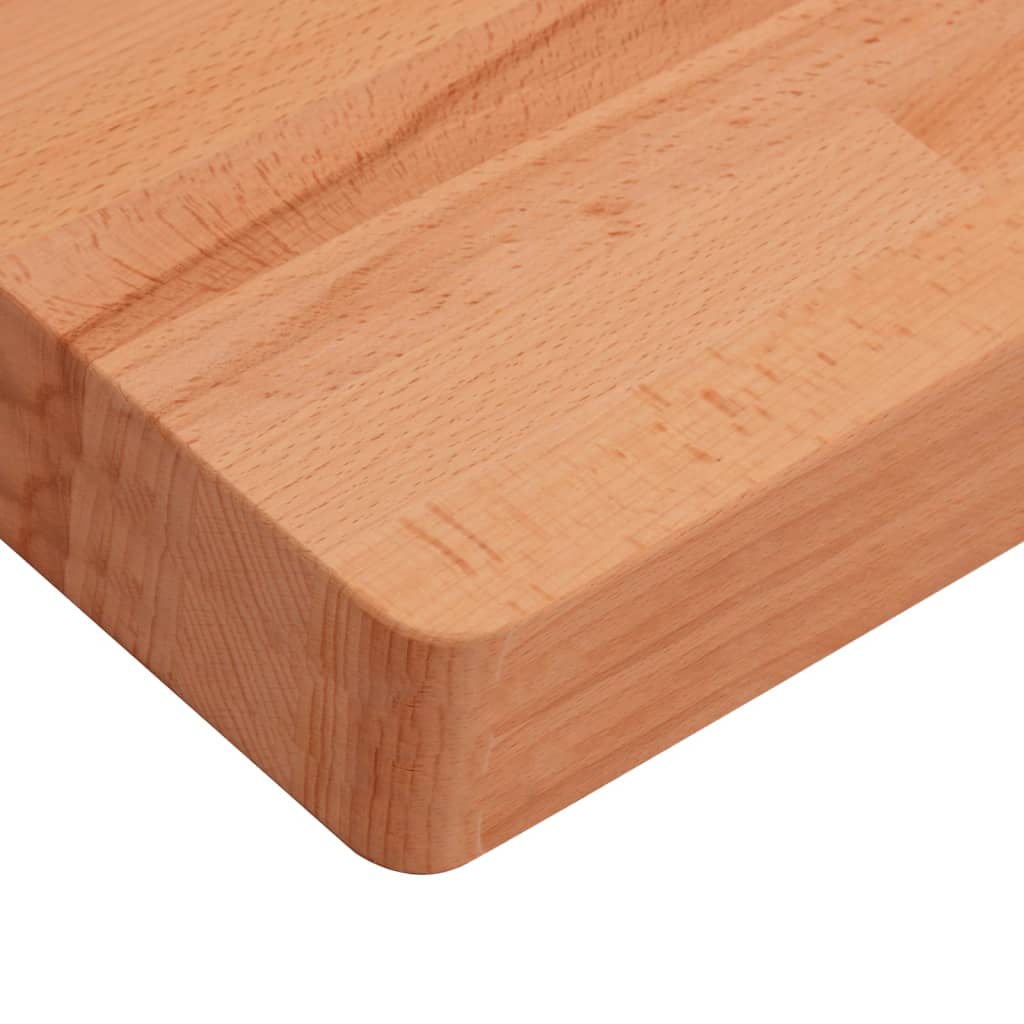 vidaXL Tablero de mesa cuadrado de madera maciza de haya 70x70x4 cm