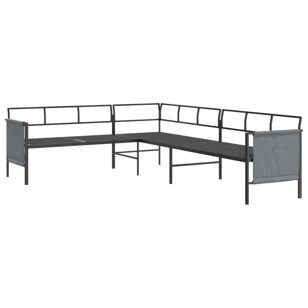 vidaXL Juego de comedor de jardín 2 piezas acero gris antracita