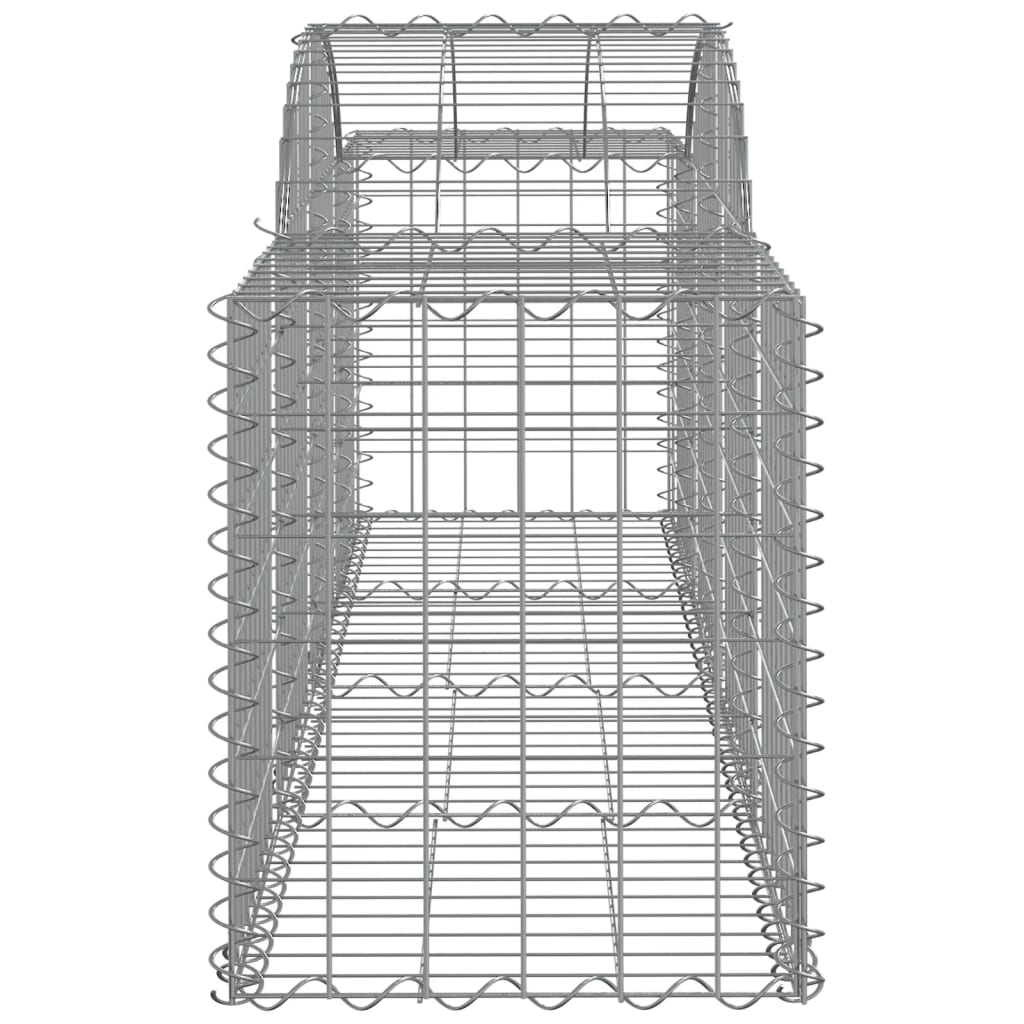 vidaXL Cestas de gaviones 11 uds forma de arco hierro 200x50x60/80 cm