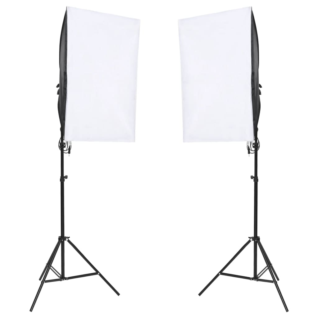 vidaXL Kit de estudio fotográfico con iluminación y fondo