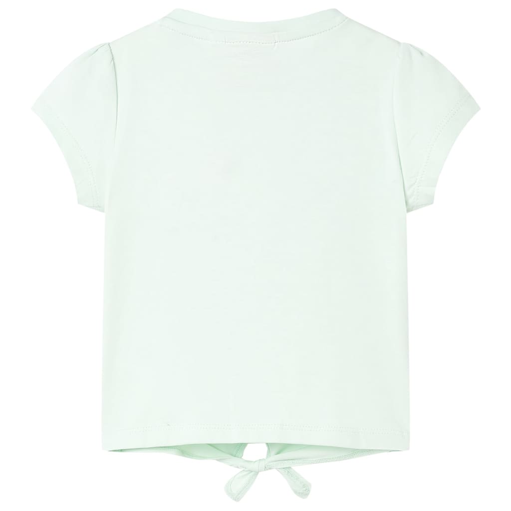 Camiseta infantil verde menta claro 128