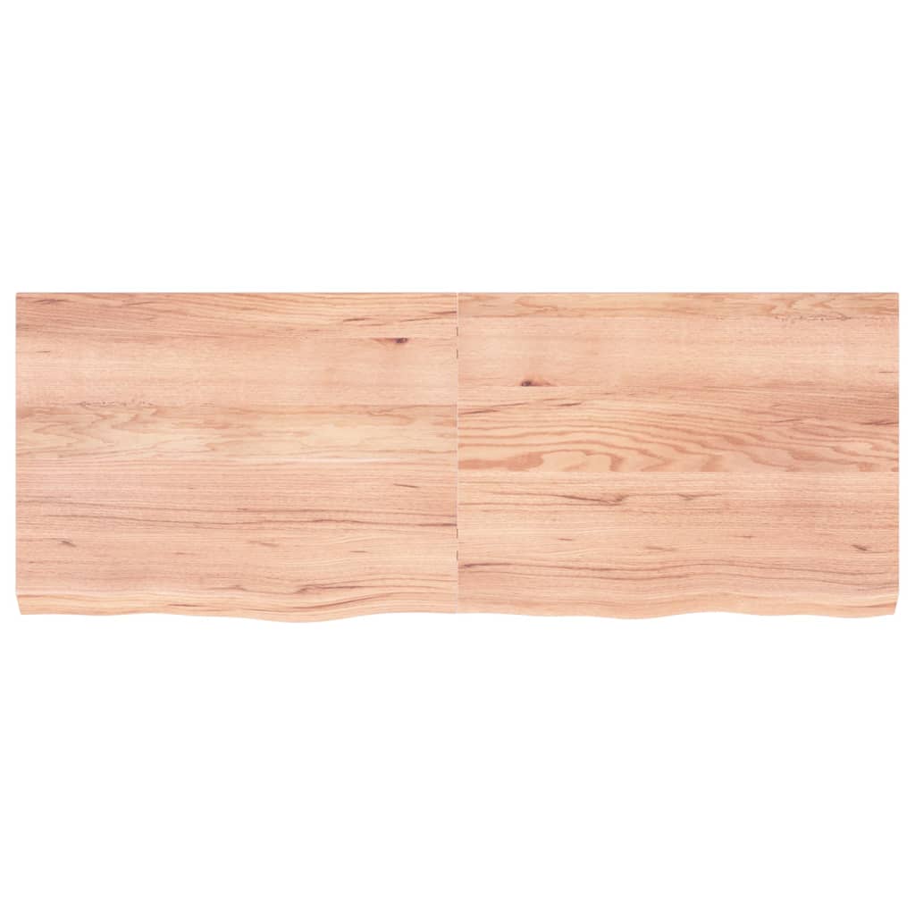 vidaXL Estante pared madera roble tratada marrón claro 160x60x(2-6) cm