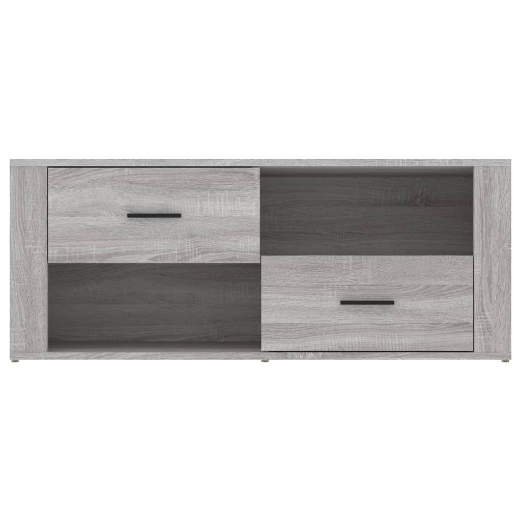 vidaXL Mueble de TV madera contrachapada gris Sonoma 100x35x40 cm