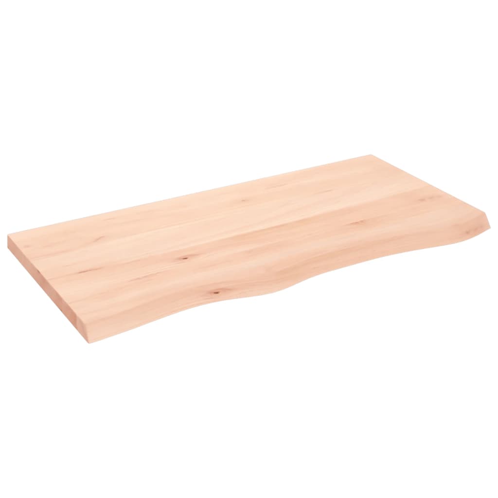 vidaXL Encimera de baño madera maciza sin tratar 100x50x(2-4) cm