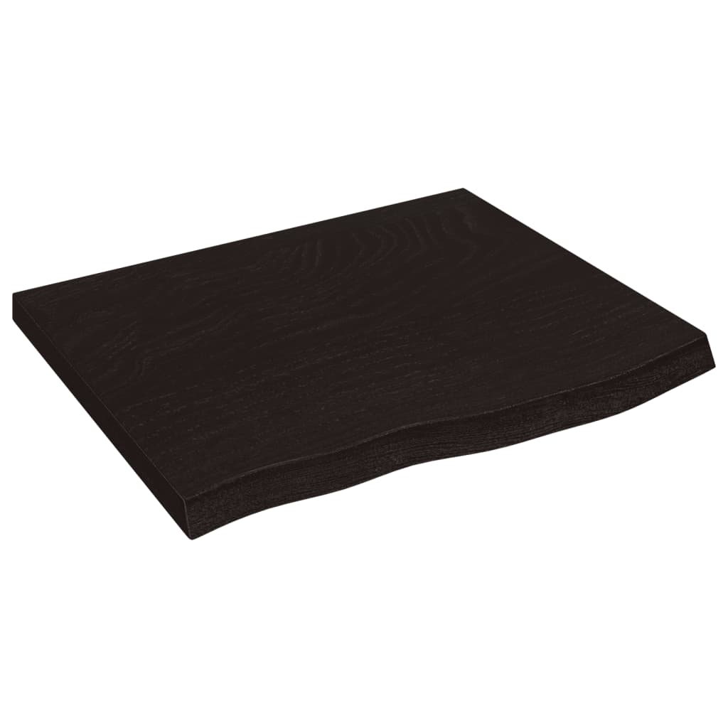 vidaXL Estante pared madera roble tratada marrón oscuro 60x50x(2-4) cm