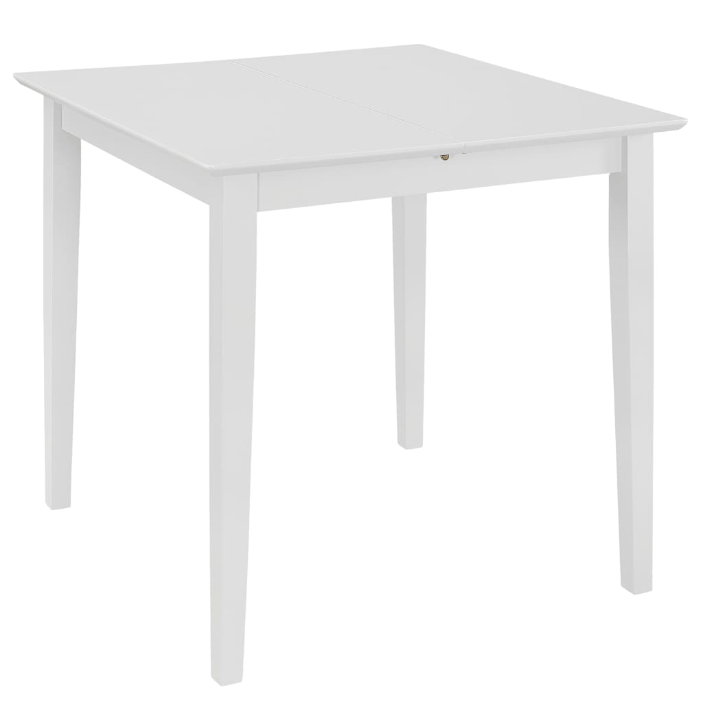 vidaXL Mesa de comedor extensible MDF blanca (80-120)x80x74 cm