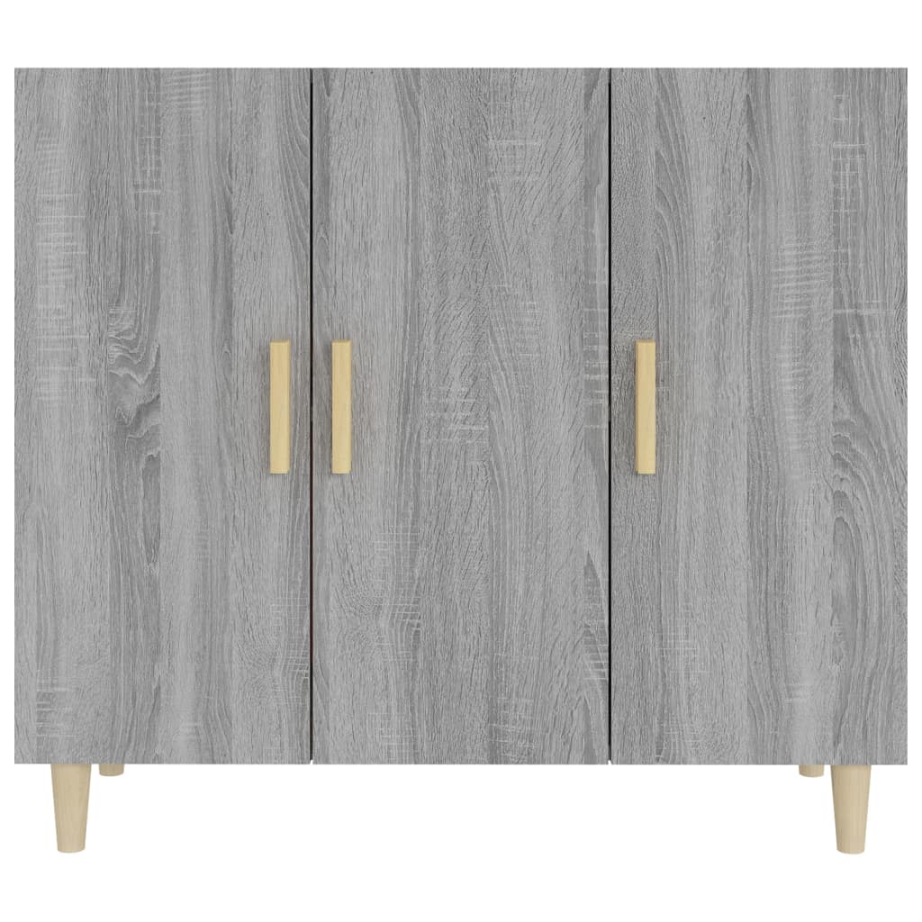 vidaXL Aparador de madera de ingeniería gris Sonoma 90x34x80 cm