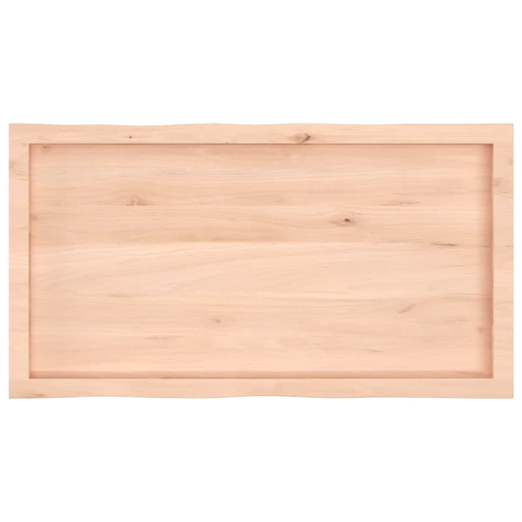 vidaXL Tablero de mesa madera maciza borde natural 100x50x(2-6) cm