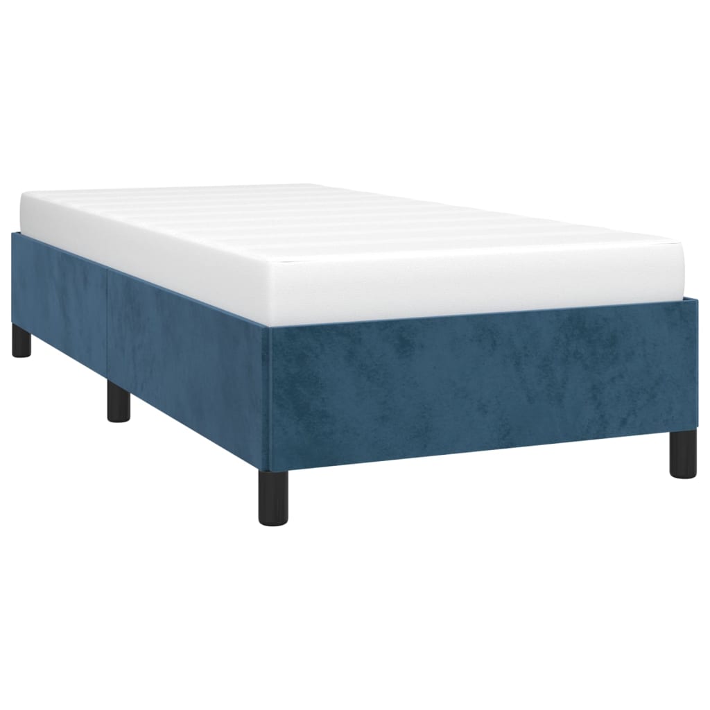 vidaXL Estructura de cama sin colchón terciopelo azul oscuro 100x200cm