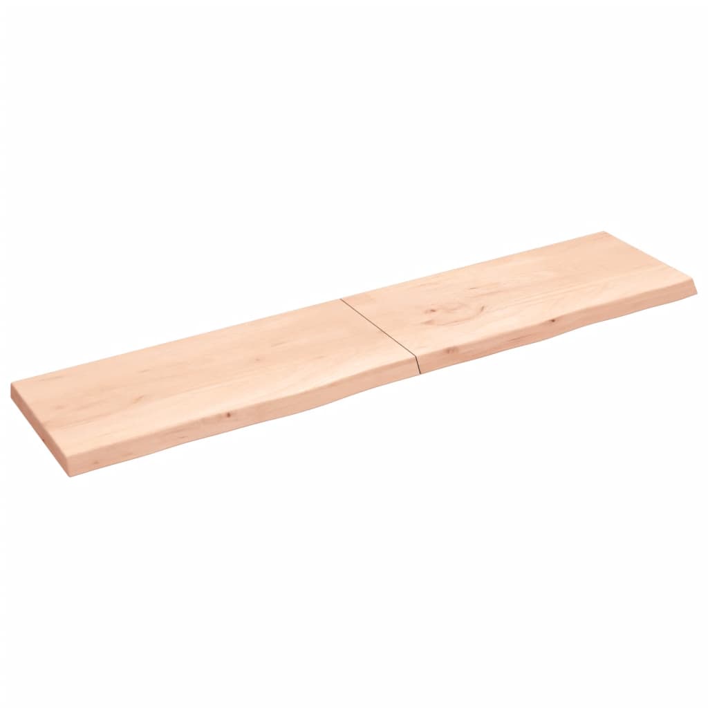 vidaXL Encimera de baño madera maciza sin tratar 220x50x(2-6) cm