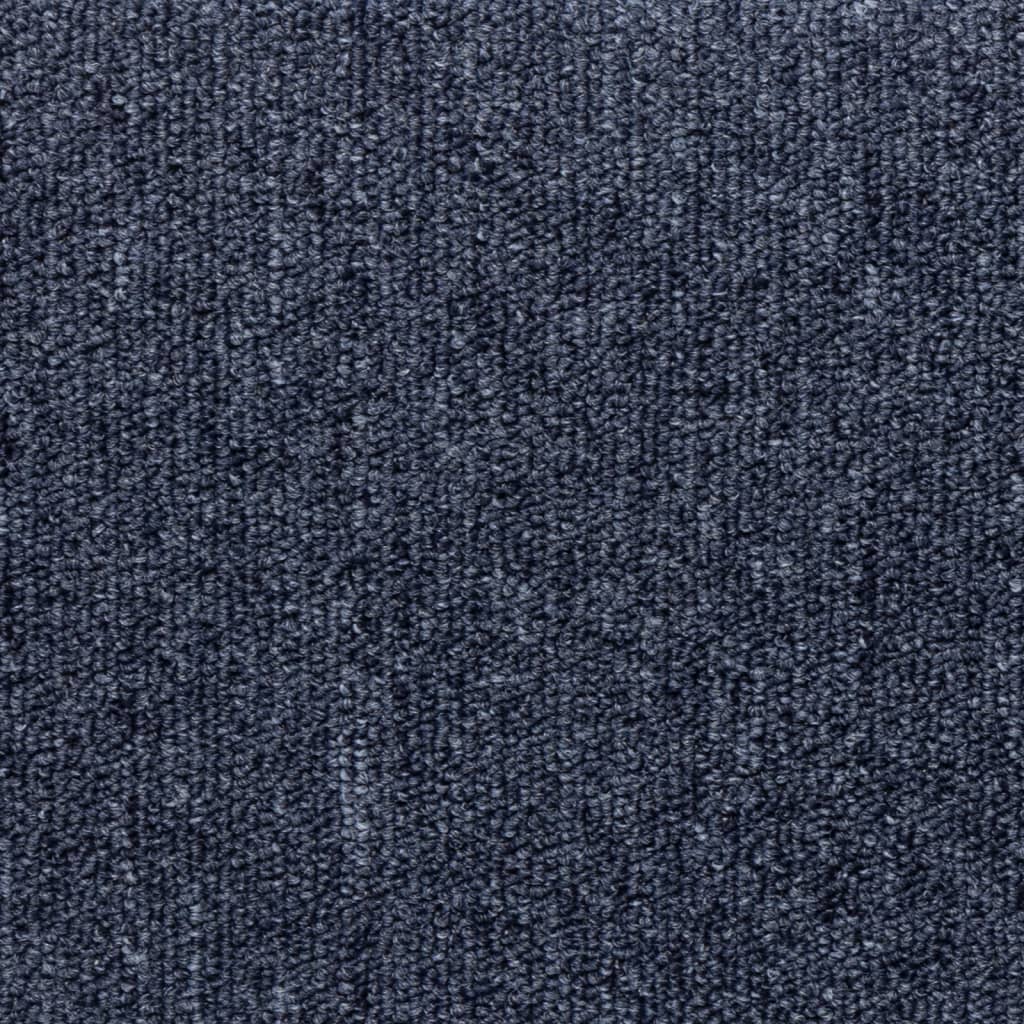 vidaXL Alfombras de peldaños de escalera 15 uds gris y azul 65x21x4 cm