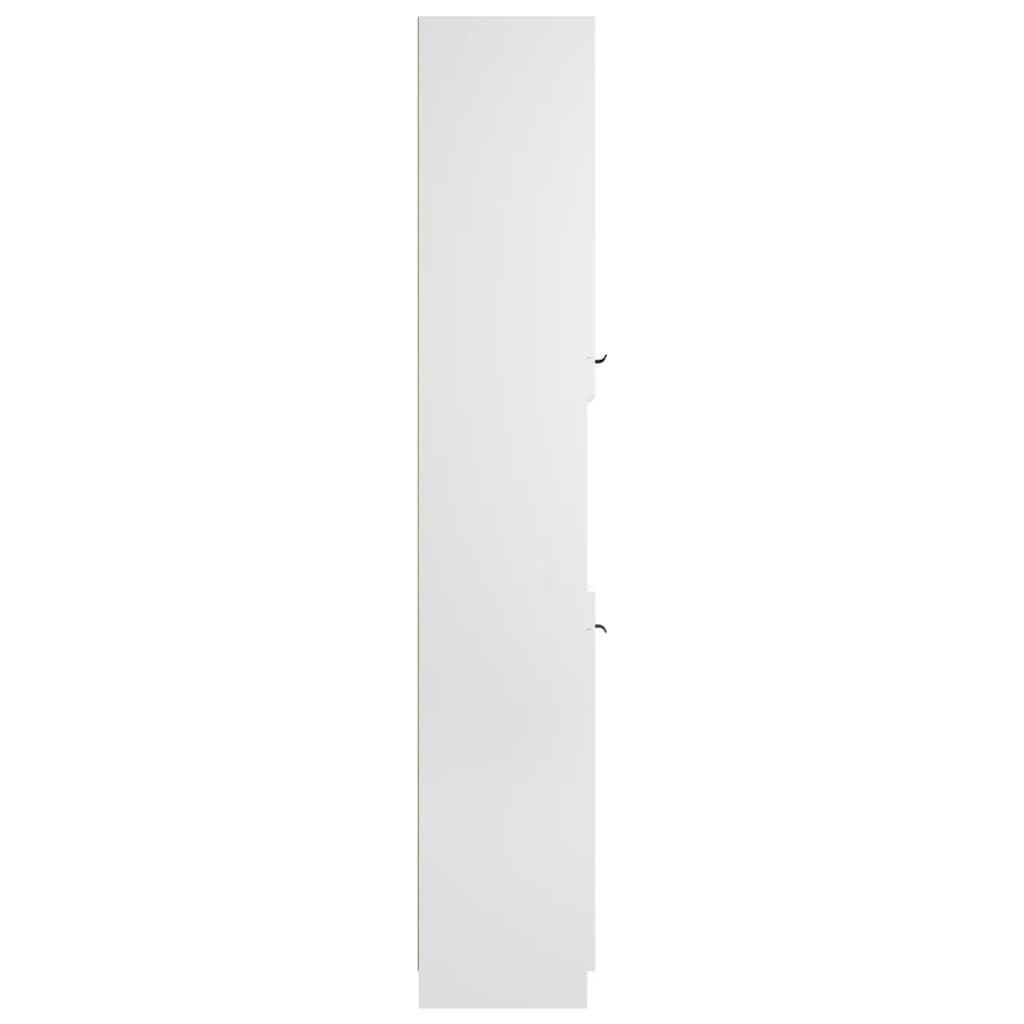 vidaXL Armario de baño madera contrachapada blanco 32x34x188,5 cm