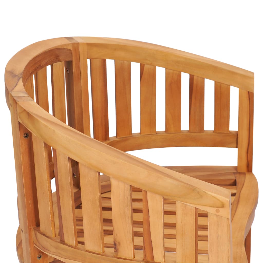 vidaXL Silla banana de madera maciza de teca