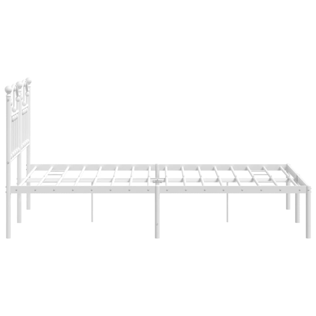 vidaXL Estructura de cama de metal con cabecero blanca 120x200 cm