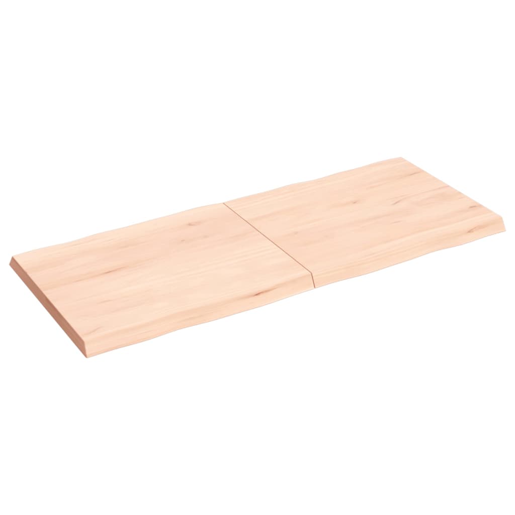 vidaXL Tablero de mesa madera maciza borde natural 120x50x(2-4) cm