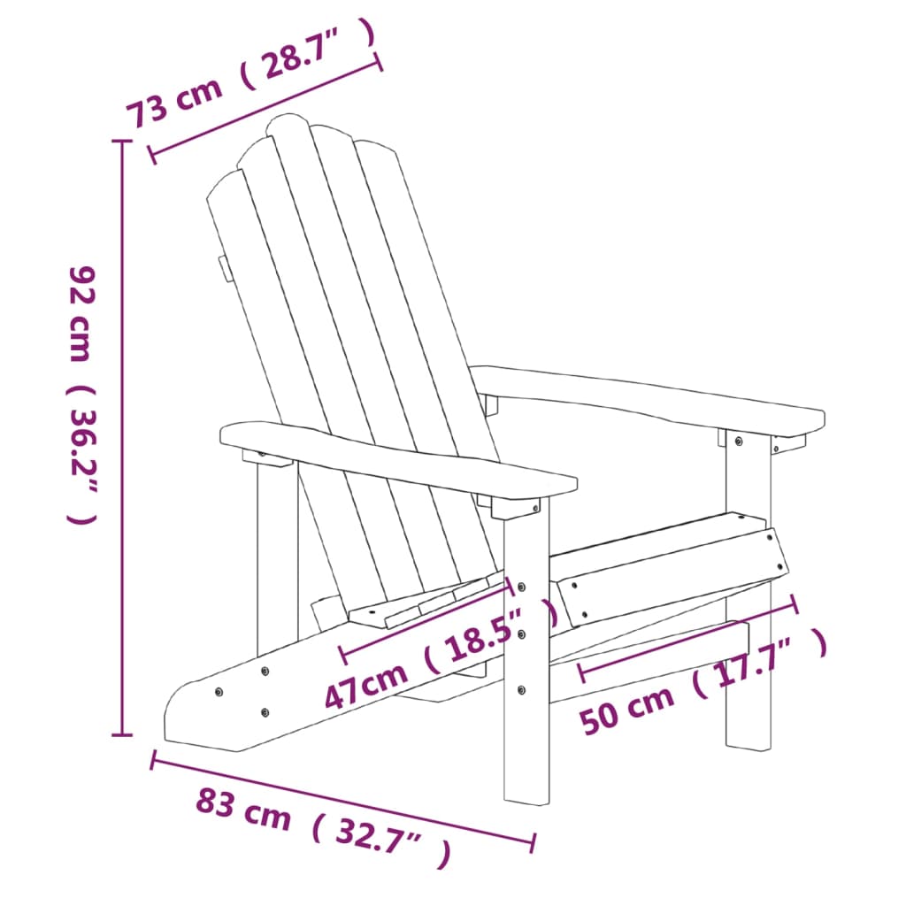 vidaXL Sillas de jardín Adirondack con mesa HDPE azul aguamarina