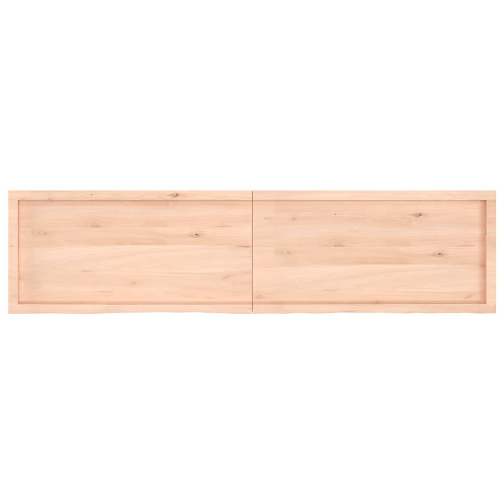 vidaXL Encimera de baño madera maciza sin tratar 200x50x(2-4) cm