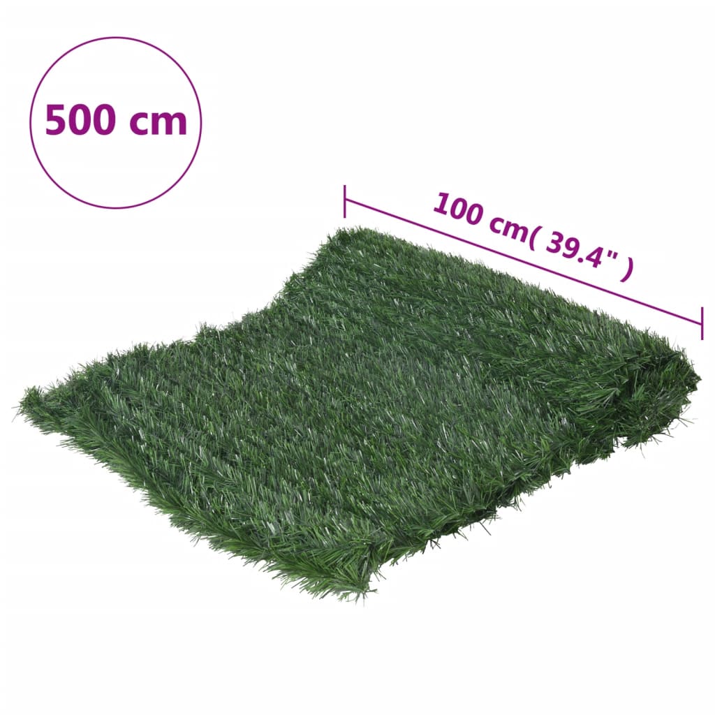 vidaXL Valla de césped artificial verde 1x5 m