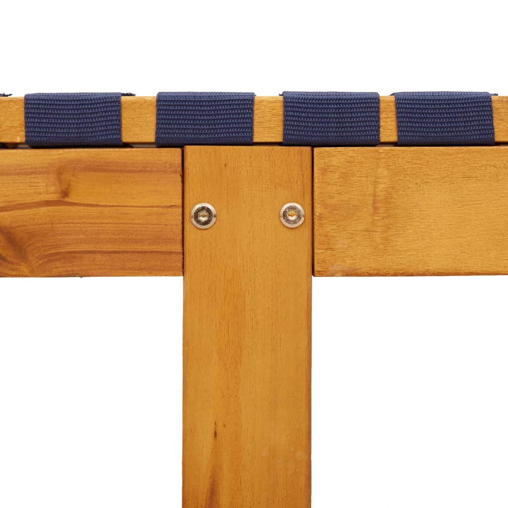vidaXL Tumbonas con mesa 2 uds madera maciza de acacia azul oscuro