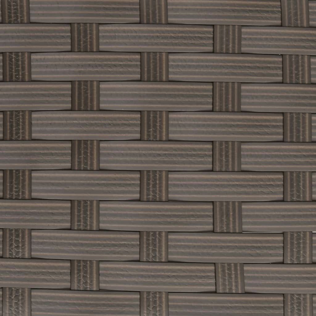 vidaXL Set de sofás forma de L 5 pzas cojines ratán sintético marrón