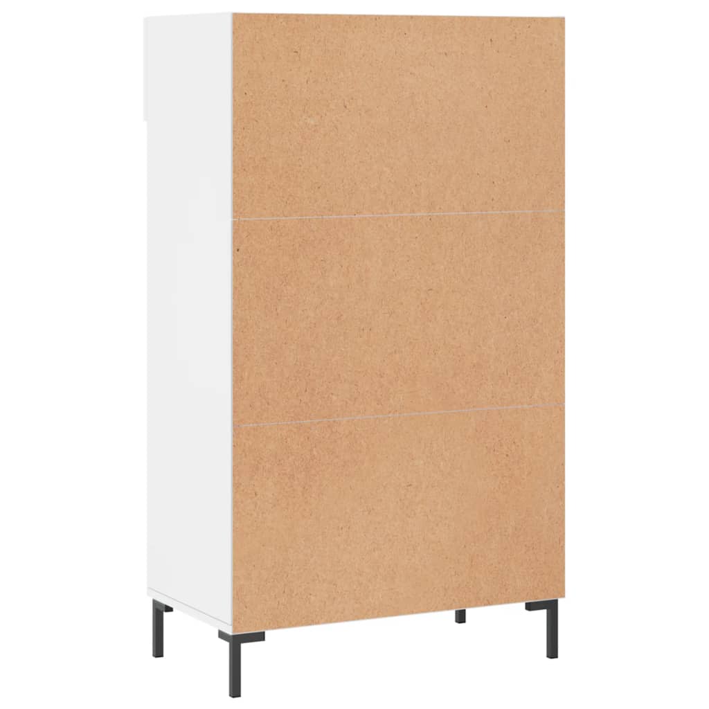 vidaXL Mueble zapatero madera contrachapada blanco brillo 60x35x105 cm