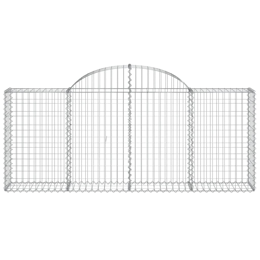 vidaXL Cesta de gaviones forma arco hierro galvanizado 200x30x80/100cm