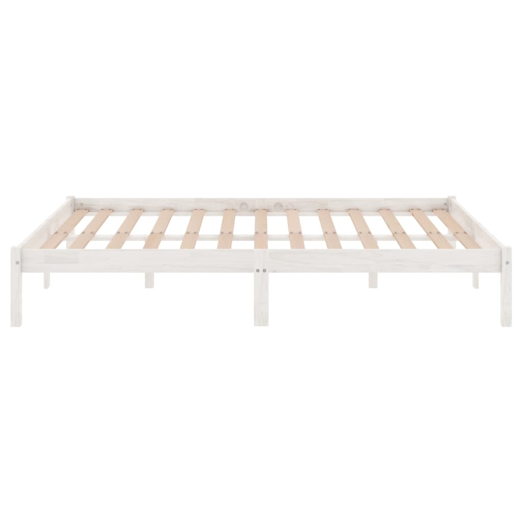 vidaXL Estructura de cama madera maciza de pino blanco 140x200 cm